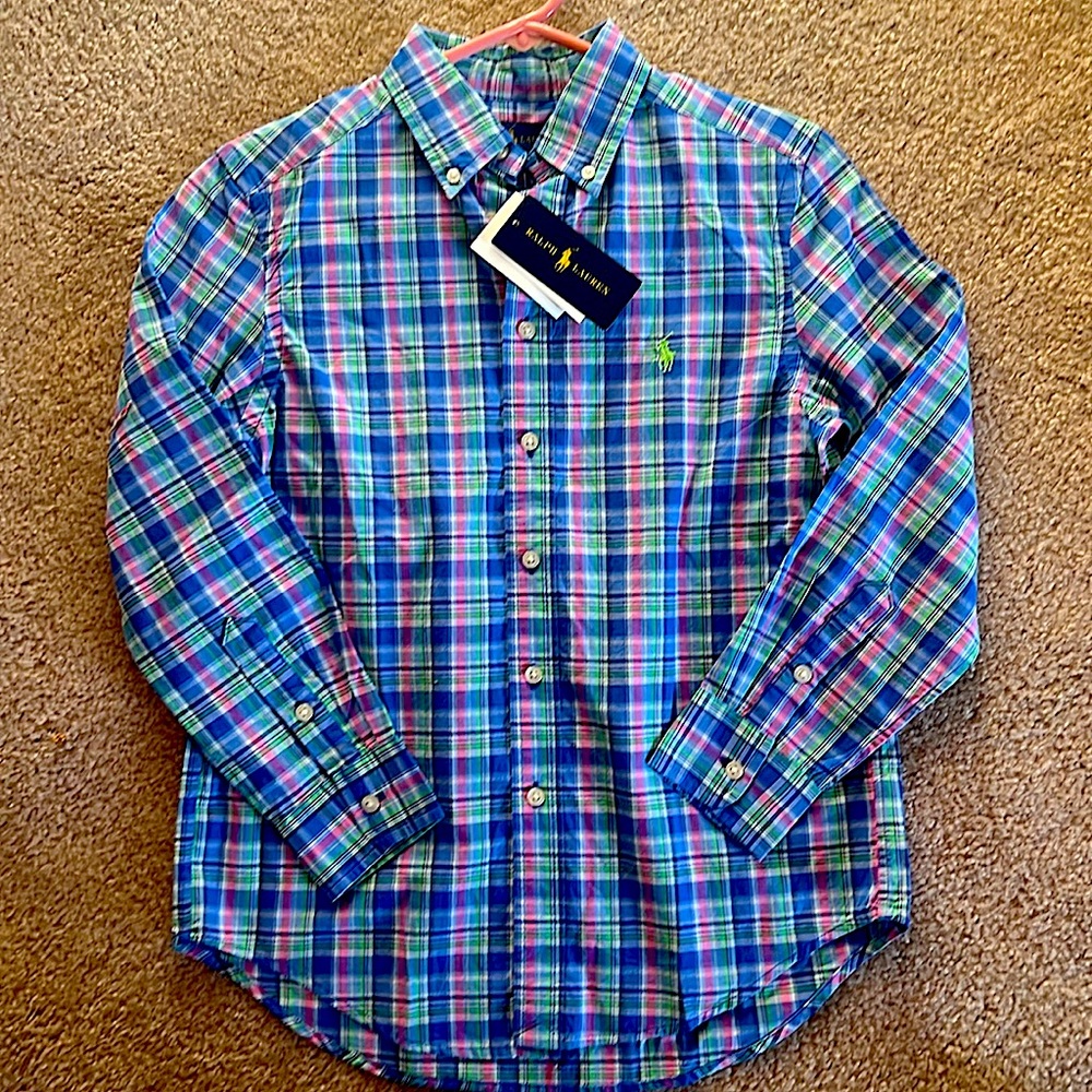 Boys Size 10-12 button-up Polo